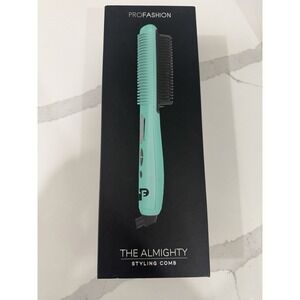 PROFASHION The Almighty Hair Straightener Comb Ceramic, 6 Heat, Blue/Black NEW